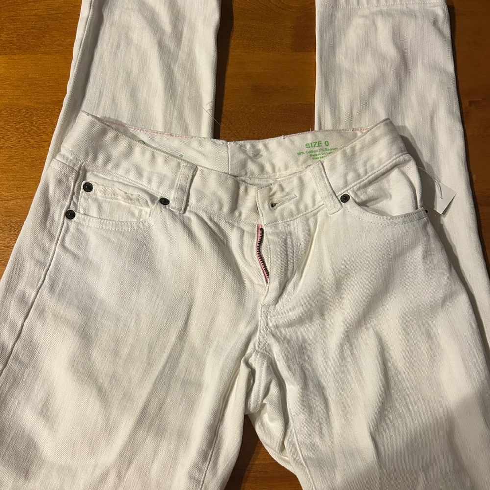 Lilly Pulitzer white stylish jeans size 0